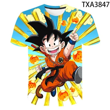 

2020 New Cool Goku Dragon Ball Z 3D T Shirt Men Women Children Summer Short Sleeve Tee Boy Girl Kids Tops DBZ Streetwear Tees