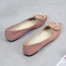 Туфли на плоской подошве; женская обувь; Новинка года; Корейская версия; универсальная обувь с закрытым носком; Всесезонная кожаная обувь на мягкой нескользящей подошве