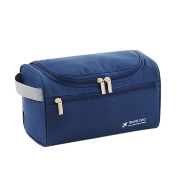 

Waterproof Hanging Cosmetic Bag Men's Business Storage Bag Ladies Cosmetic Organizer Travel Wash Bath Kit(Navy)