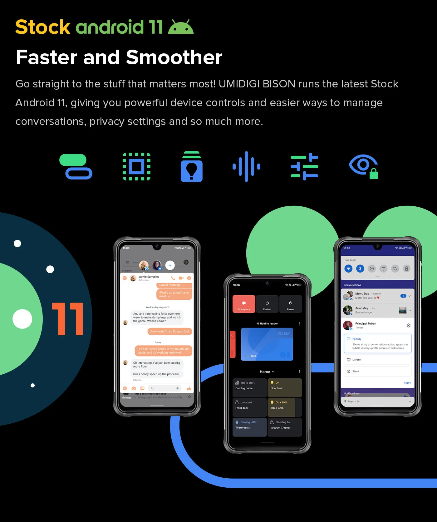 UMIDIGI BISON 2021 NFC Android 11 Smartphone IP68/IP69K Waterproof Rugged Phone 8GB+128GB 48MP Matrix Quad Camera FHD+ Display best pocophone for gaming