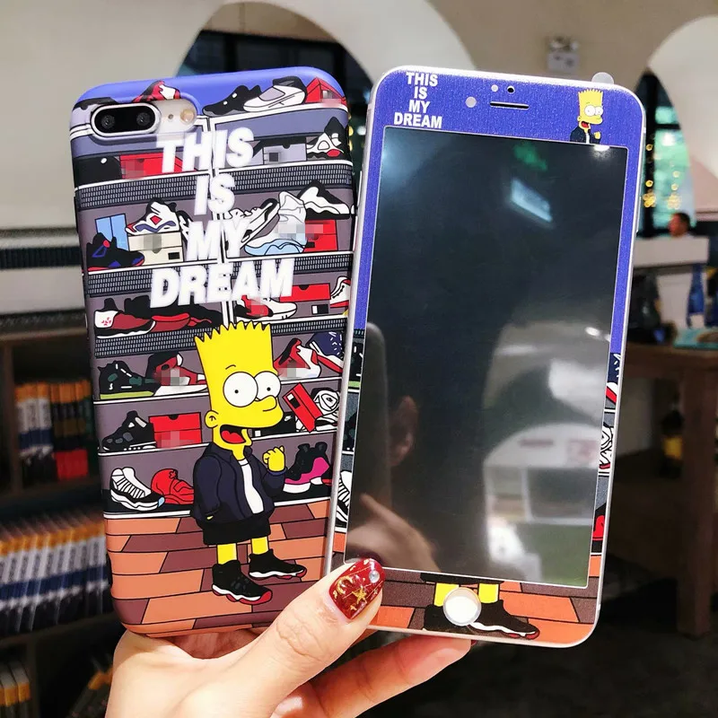 Милый чехол для iphone X мультяшный матовый мягкий телефона 7 8 6S plus XR XS Max 8Plus с полным