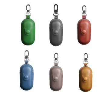 

Leather Earphone Case Luxury Protective Cover with Keychain for Hua wei FreeBuds Lite Wieless Headset Charging Box