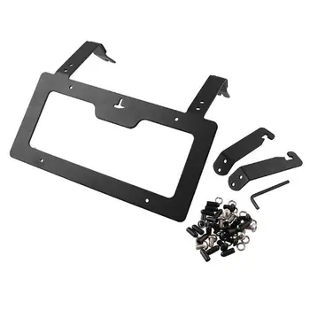 

Matte Aluminum Alloy Logo Car License Plate Frame Powder Coated with Screw Caps Cover Set Vehicles Sponge Shock Pads