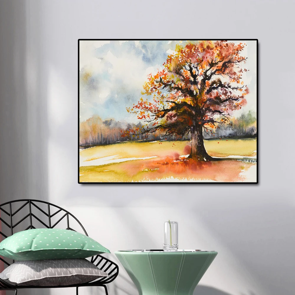 

Cassisy Canvas Art Oil Painting A tree Wilderness Art Poster Picture Wall Decor Modern Home Decoration For Living room Office
