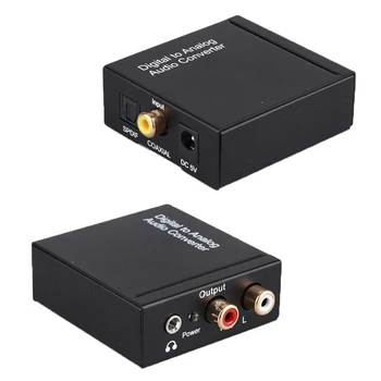 

3.5 Jack to 2RCA Adapter Amplifier USB Cable Jack 3.5 Digital Coaxial Toslink Optical to Analog L/R RCA Audio Converter