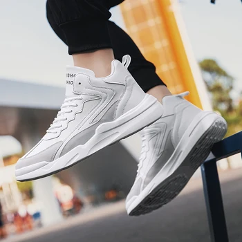 

Explosive men's down cushion casual sports shoes men's trend shock absorption hiking shoes breathable Zapatillas plus velvet