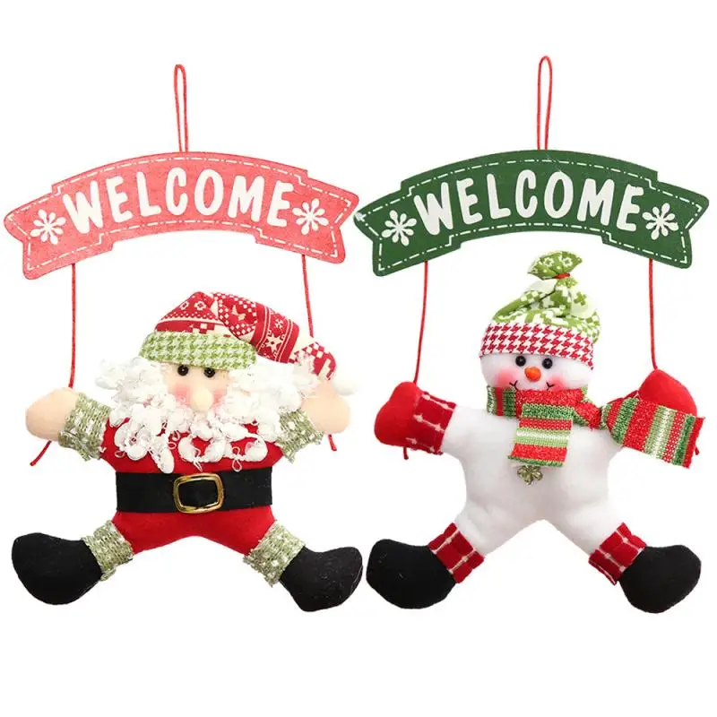 Christmas Shop Indication Craft Durable Hanging Festival Gift Pendant Door Welcome Card Wooden Wall Wind Chime String Wedding