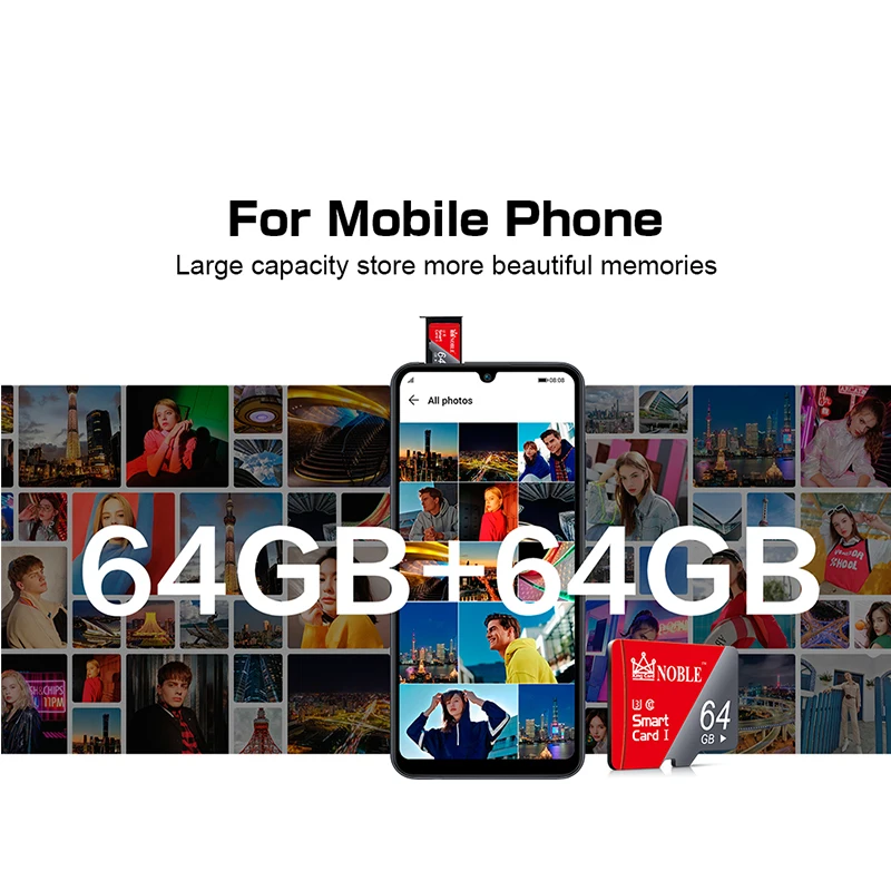޸ ī 64gb Ŭ 10 ̴ sd ī 64GB, Transflash SDHC TF ī ÷ USB ޸ SD ī 64gb Ŭ 10 