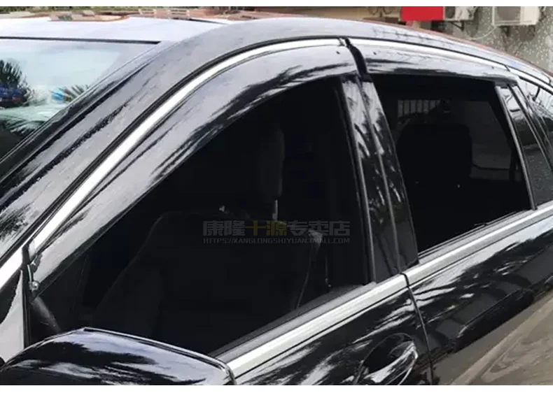 Автомобильный козырек для Mercedes-Benz R300L R320 R350L R400 R500L2006- солнцезащитный козырек r-класс модификация дождя бровей - Цвет: Черный
