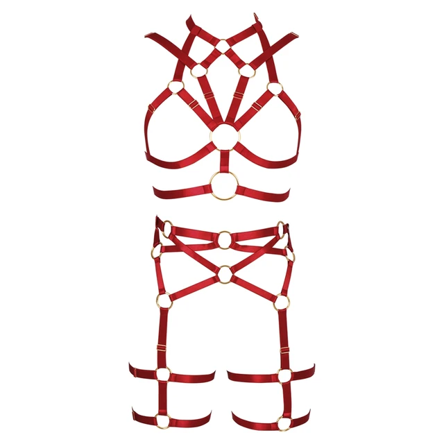 walmeck Sexy Women Lingerie Cage Bra Fetish Bondage Belt Erotic