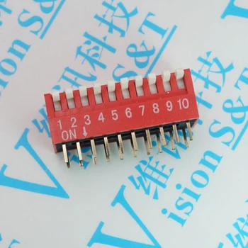 

2.54MM 10-bit dial code switch 10PIN side dial key type side dial switch 2.54 10P