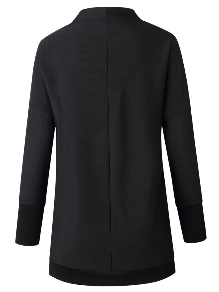 Новая Осенняя водолазка однотонное трикотажное платье-свитер для женщин с длинным рукавом тонкие уличные пуловеры Большие черные платья-свитера