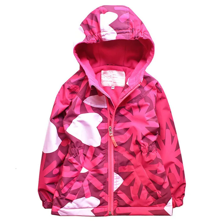 Benemaker/Осенняя флисовая куртка для девочек; Водонепроницаемая Спортивная одежда для детей; Верхняя одежда с капюшоном; ветровка; Детское пальто; JH093