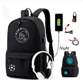 

2020 AJAX Student backpack with USB Charging and Anti theft Features backpack for Boys girl Back To School canvas backpack