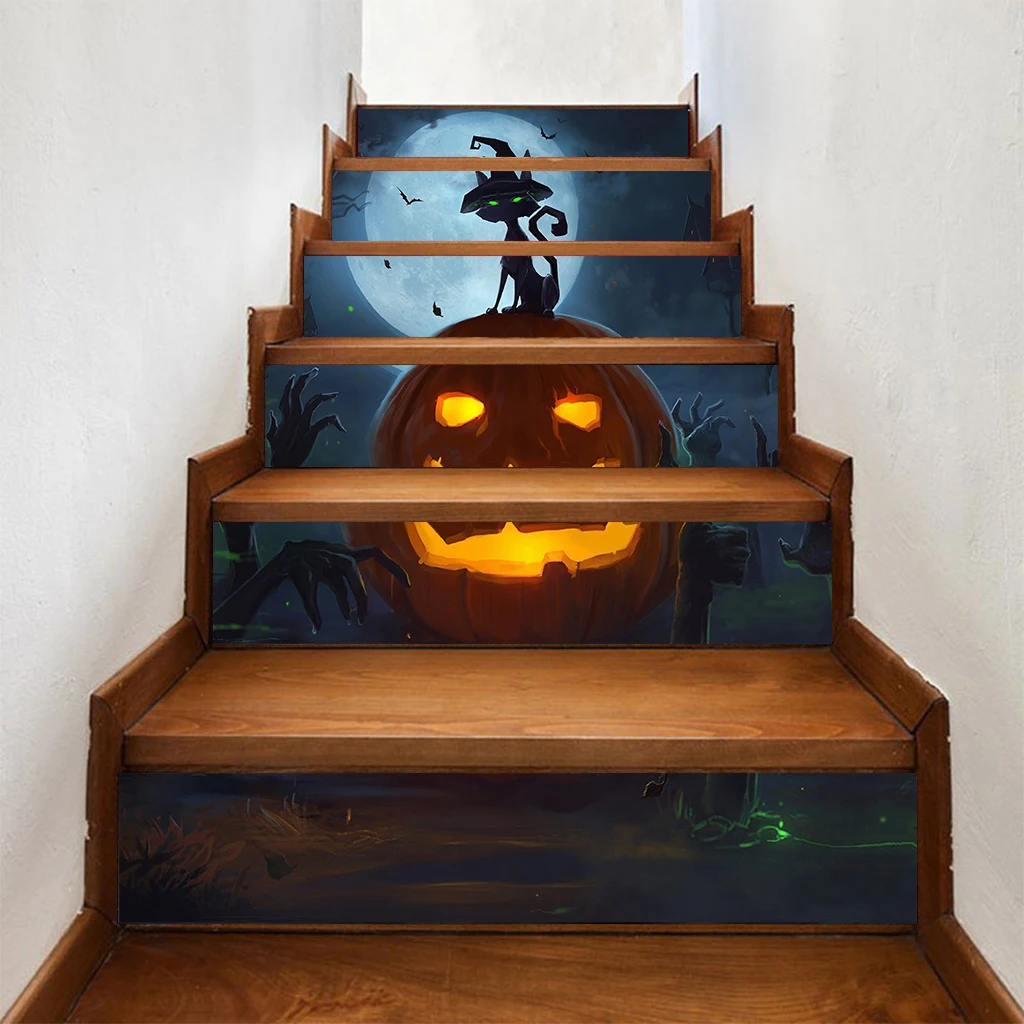 6pcs/set 3D Stair Decals Stickers Stair  Decals Staircase Sticker