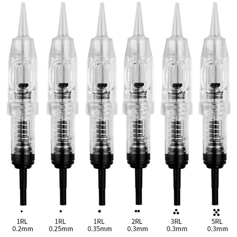 

Tattoo Needles Disposable Microblading Permanent Makeup Eyebrow Lips 1R 3R 5R 3F 5F 7F Sterilized Cartridge Needles Supplies