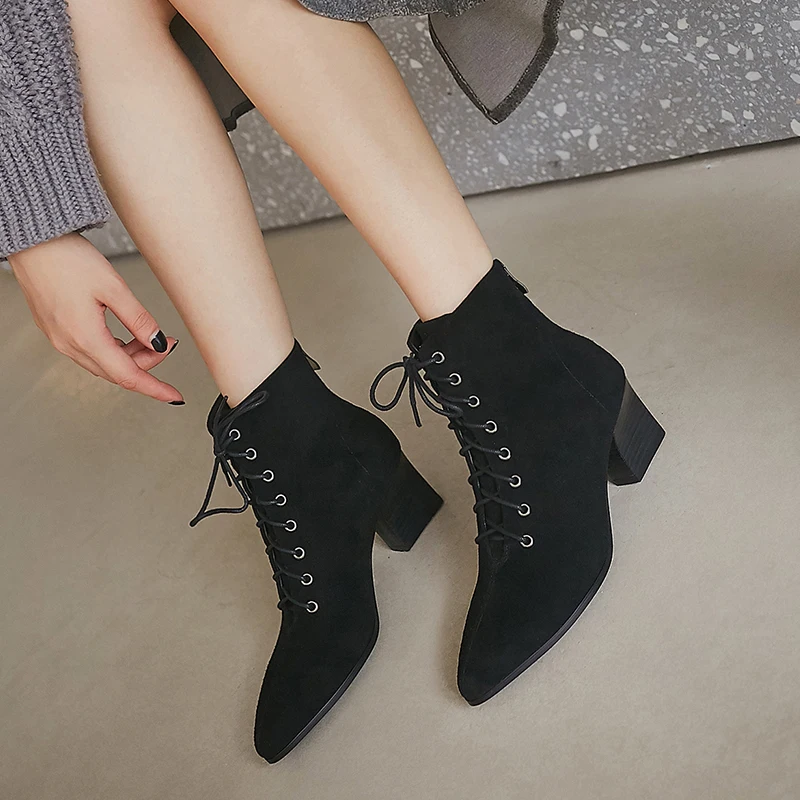 Женские ботильоны черного цвета коллекция 2019 года модные роскошные Ботинки martin