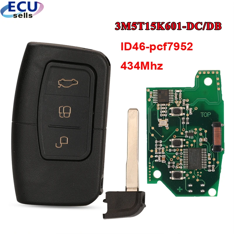 Умный Автомобильный Дистанционный ключ для Ford C-Max Focus MK2 Kuga Mondeo Galaxy HU101 Blade Fob