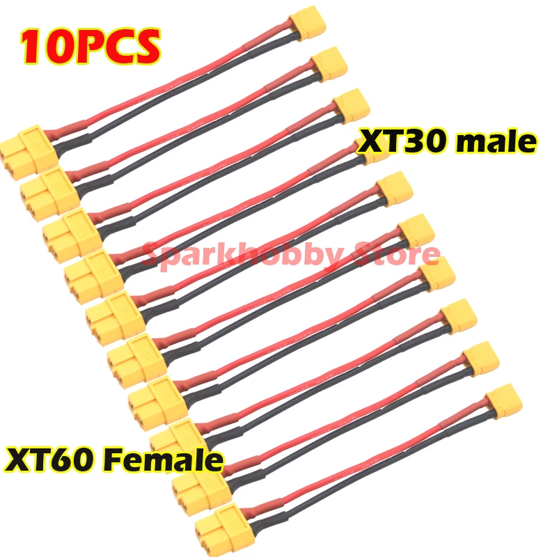 Штекерный Разъем XT60 папа Мама к штекерному разъему XT30 18AWG мягкий силиконовый