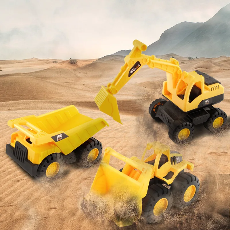 

Large Size Model Engineering Vehicle Excavator Bulldozer Scooter Model Children Gift Beach Toys