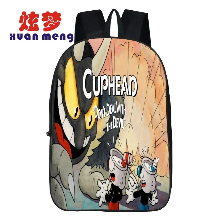

Xuan meng Tea Cup Head Game School Bag Cartoon Backpack Student Backpack Burden Relieving Wear-Resistant-