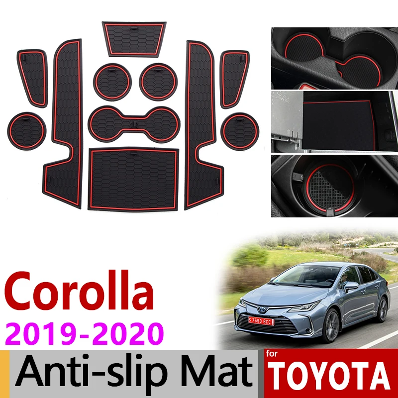 Противоскользящий коврик для Защитные чехлы для сидений, сшитые специально для Toyota Corolla E210 210 затворный слот подставка анти-грязный Салонные подложки украшения интерьера автомобиля гелевая накладка