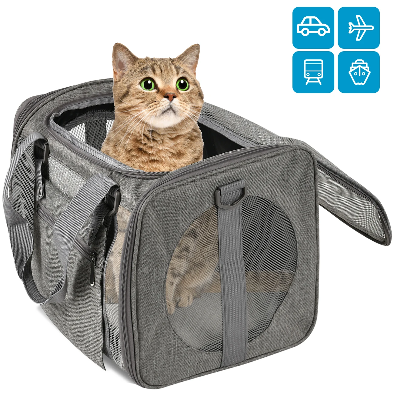 Переноска для собак, дорожные Автомобильные сумки для багажника, переноска для домашних животных, портативный рюкзак, дышащая клетка для кошек, маленькая дорожная сумка для собак, самолет