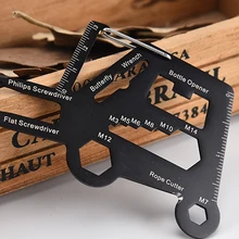 

Household Stainless Steel Combination Caliper Multi-function Tool Card Outdoor Camping Emergency Tool Easy To Carry Travel