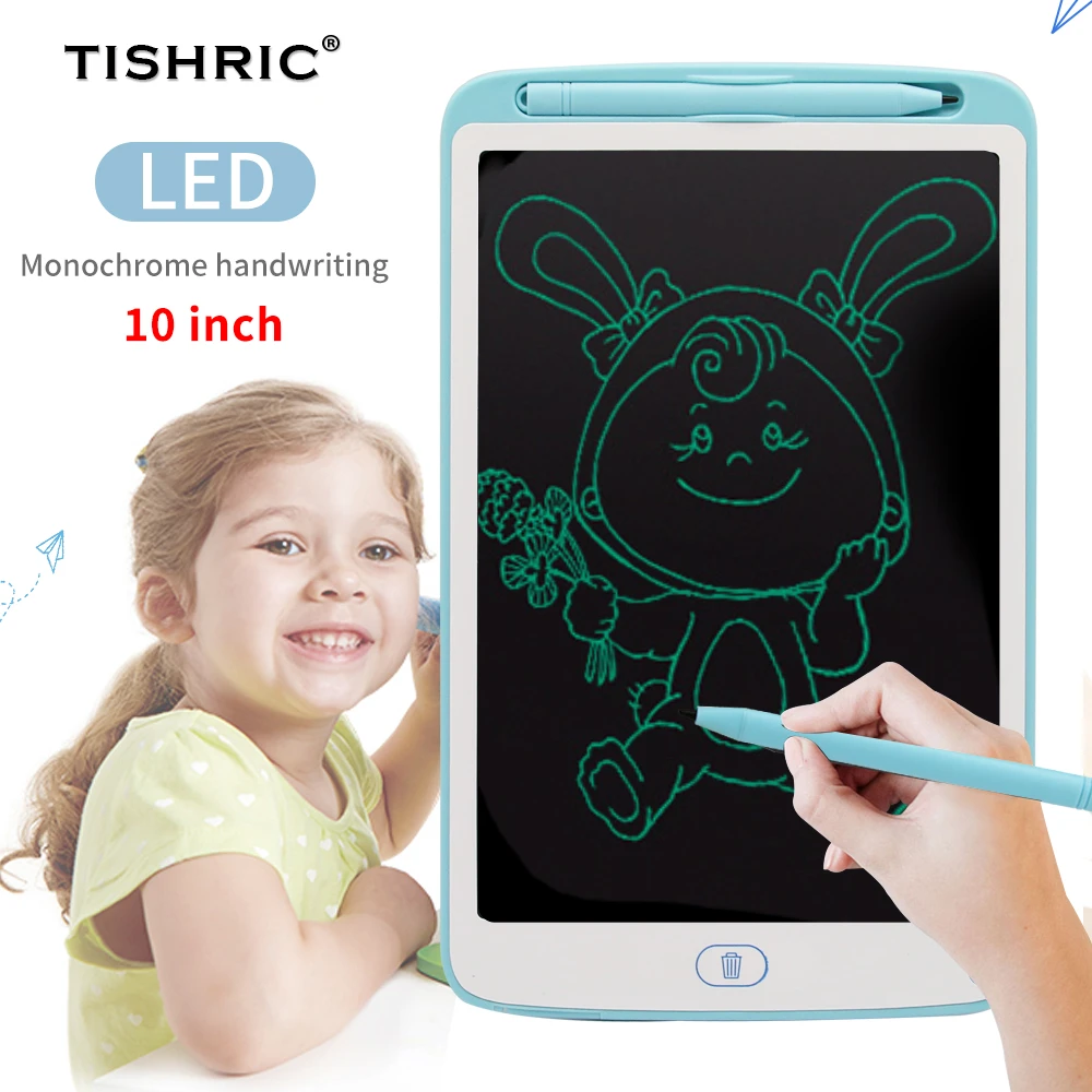 Tishric 10 Inch Lcd Writing Tablet For Kids Drawing Board Lcd Erasing