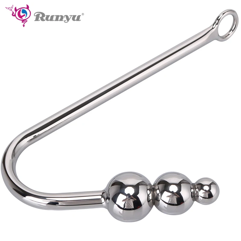 Anal Hook Metal Anal Plug With Ball Hole Butt Plug Dilator Prostate Massager Exotic Anal Plug Sex Toy For Man Male BDSM Game