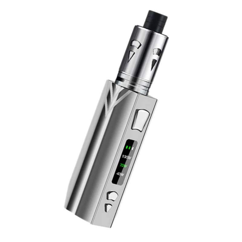 Горячая XD-100W Vape Kit 2000 мАч встроенный аккумулятор со светодиодным экраном Vape огромный пар электронная сигарета испаритель - Цвет: Silver