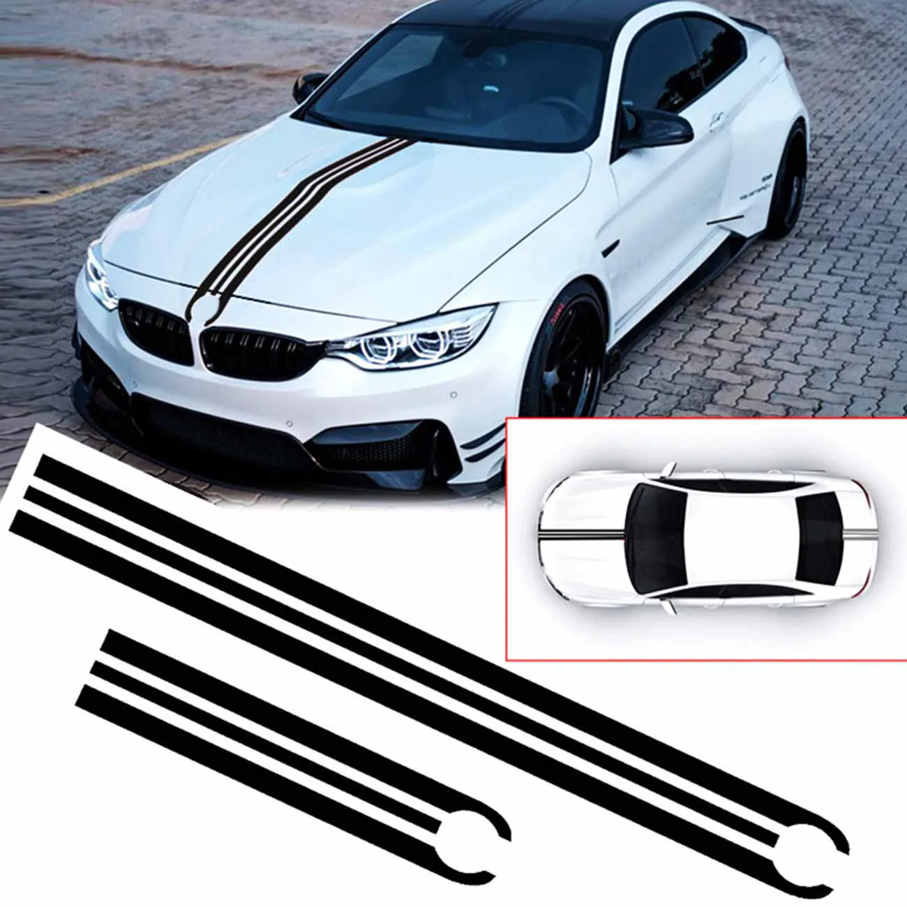 Наклейка на капот автомобиля для багажника BMW M3 M5 M6 E46 E90 E60 E70 F30 F10 F15 F16 1 комплект |