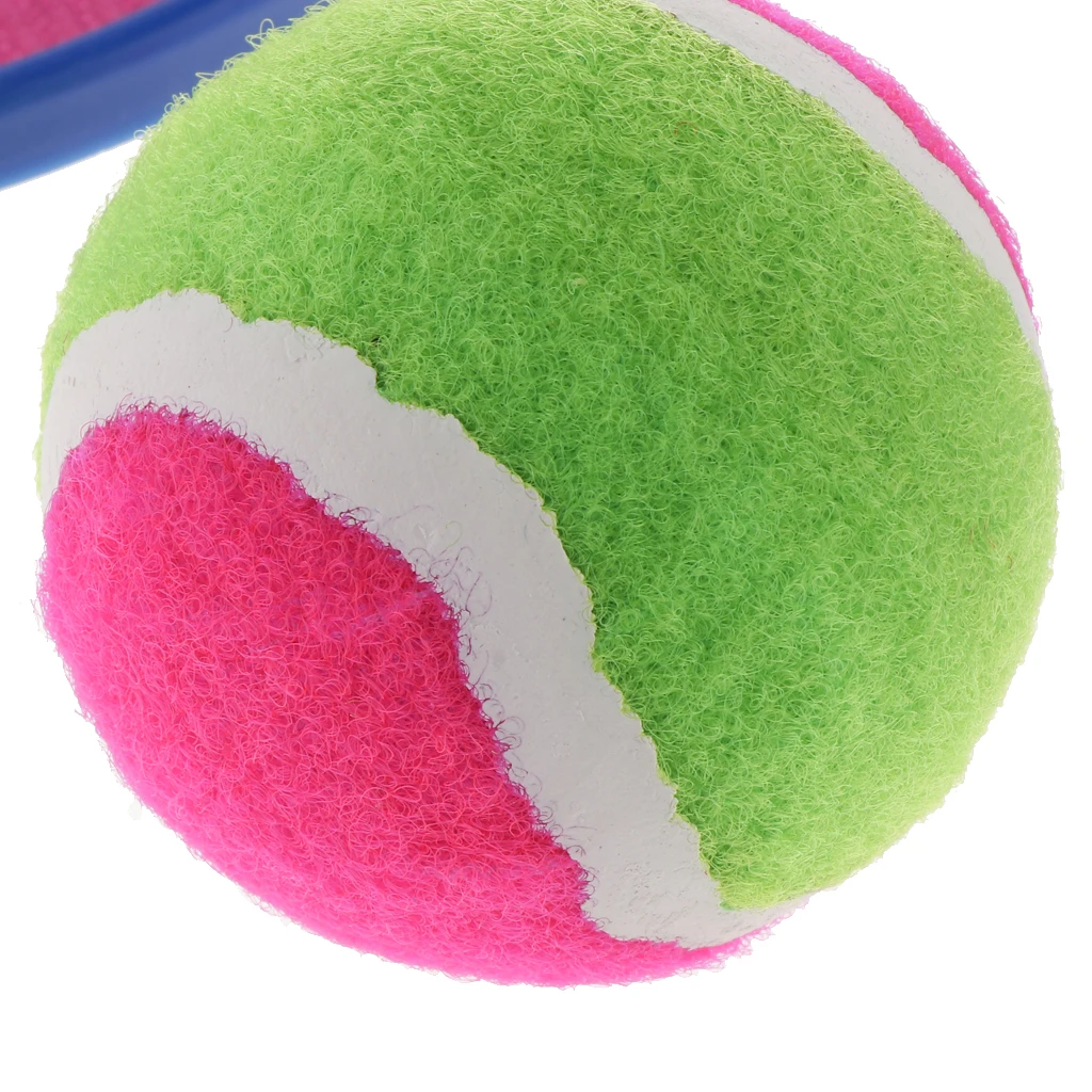 Set of 3 pcs Self-stick Racket & Balls for Grip Catch Ball Game Hand-eye Coordination, Good Educational Toys for Kids