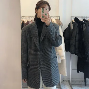 

WOMENGAGA Fashion Korean Style Women Wool Suit Jackets Women Autumn and Winter New 2019Ladies Jackets Casual Women Clothing B060