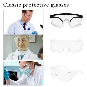 

New Polycarbonate Goggles Labor Protection Splash-proof Transparent Anti-fog Sand-proof Riding Anti-shock Safety Glasses For Men