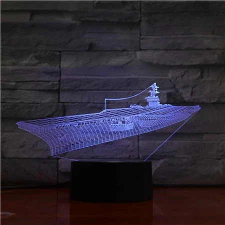 Морской корпус бермуды призрак корабль лодка 7 цветов лампа 3d Визуальный светодиодный ночник для детей сенсорный Usb Настольный Lampara лампе ночник - Испускаемый цвет: 7 Colors Changeable