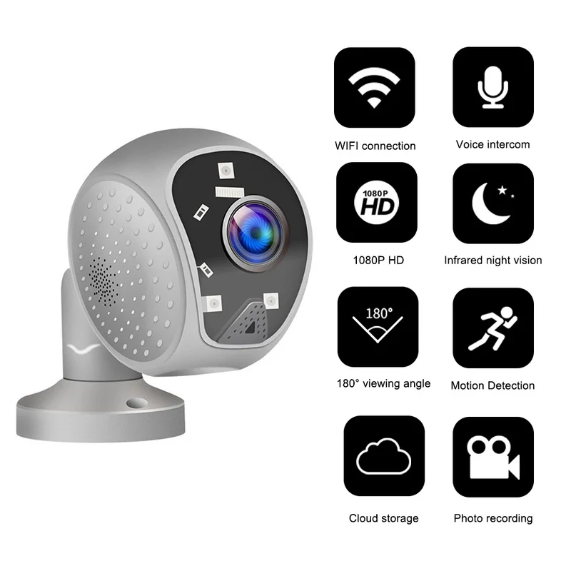 Камера видеонаблюдения Wi Fi IP 1080P для улицы водонепроницаемая мини домашнего