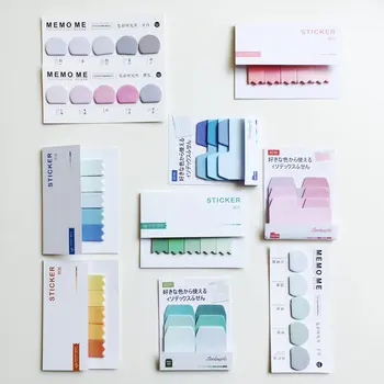 

Color index post-it notes, gradient color creative DIY message note notes, N times stickers, 60 pieces into 6 options