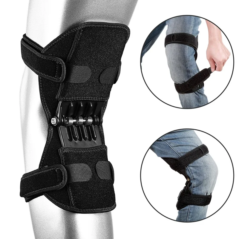 

Knee Joint Support Knee Pads Breathable Non-slip Lift Pain Relief Power Spring Force Stabilizer Knee Brace Pedicure Tools 1 Pair