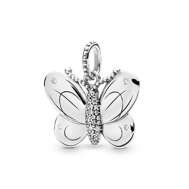 

100% 925 Sterling Silver New 2019 Tag New Spring 397933CZ Decorative Butterfly Paste Free Grid