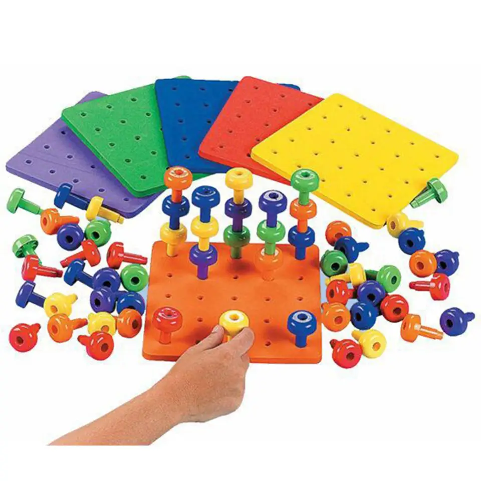 30PCS Peg Board Set Montessori Therapy Fine Motor Toy for Toddlers