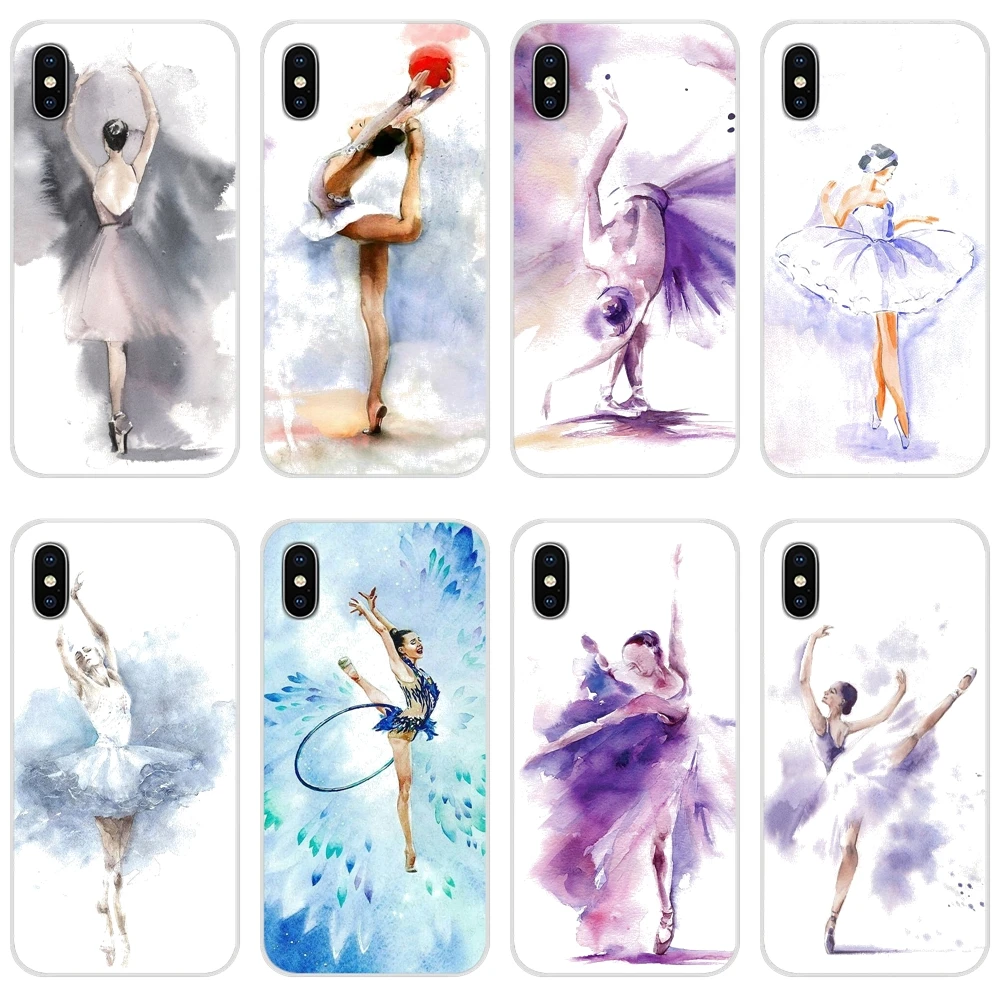 Accessories Phone Covers For Huawei Honor 4C 5C 6X 7 7A 7C 8 9 10 8C 8S 8X 9X 10I 20 Lite Pro Love Gymnastics Oil Painting Black | Мобильные