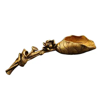 

Lotus Tea Spade Copper Tea Spoon Adorable Tea Taking Supply Decorative Teaspoon