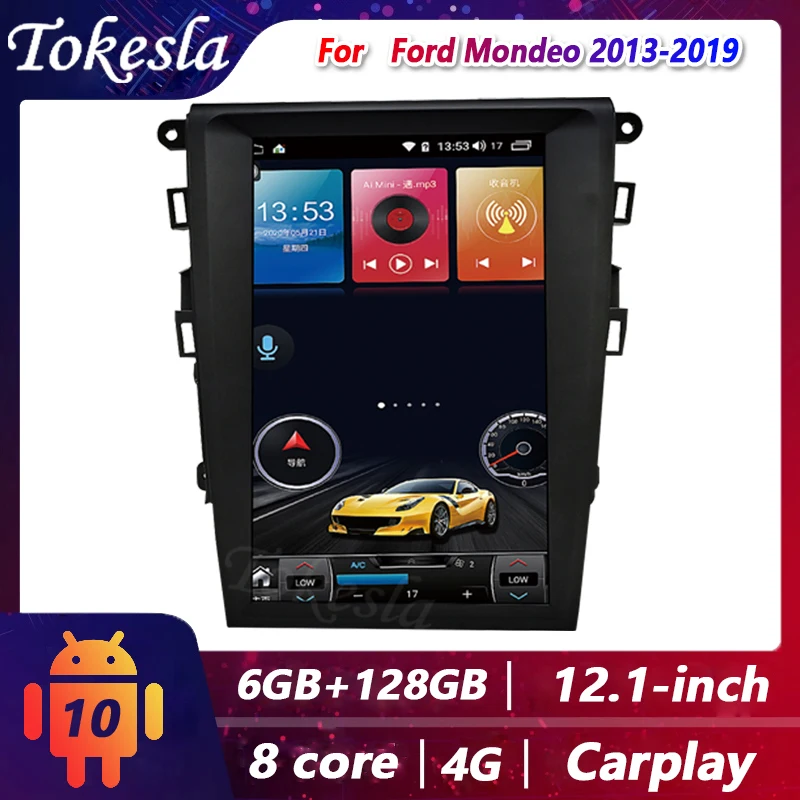 

Tokesla For Ford Mondeo Car Radio 2 Din Android Tesla Screen auto Stereo Receiver Central Multimedia Dvd Automotivo Video Player