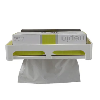 

Paper Towel Holder Strong Adhesive Wall-mounted No-punch Sucked Kitchen Toilet Roll Tissue Box