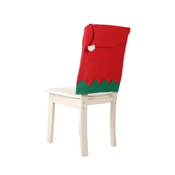 

Chair Cover Elf Slipcover Kitchen Decorative Household Dinner Seat Back Hat Living Room Hotel Non-woven Fabric Christmas Soft