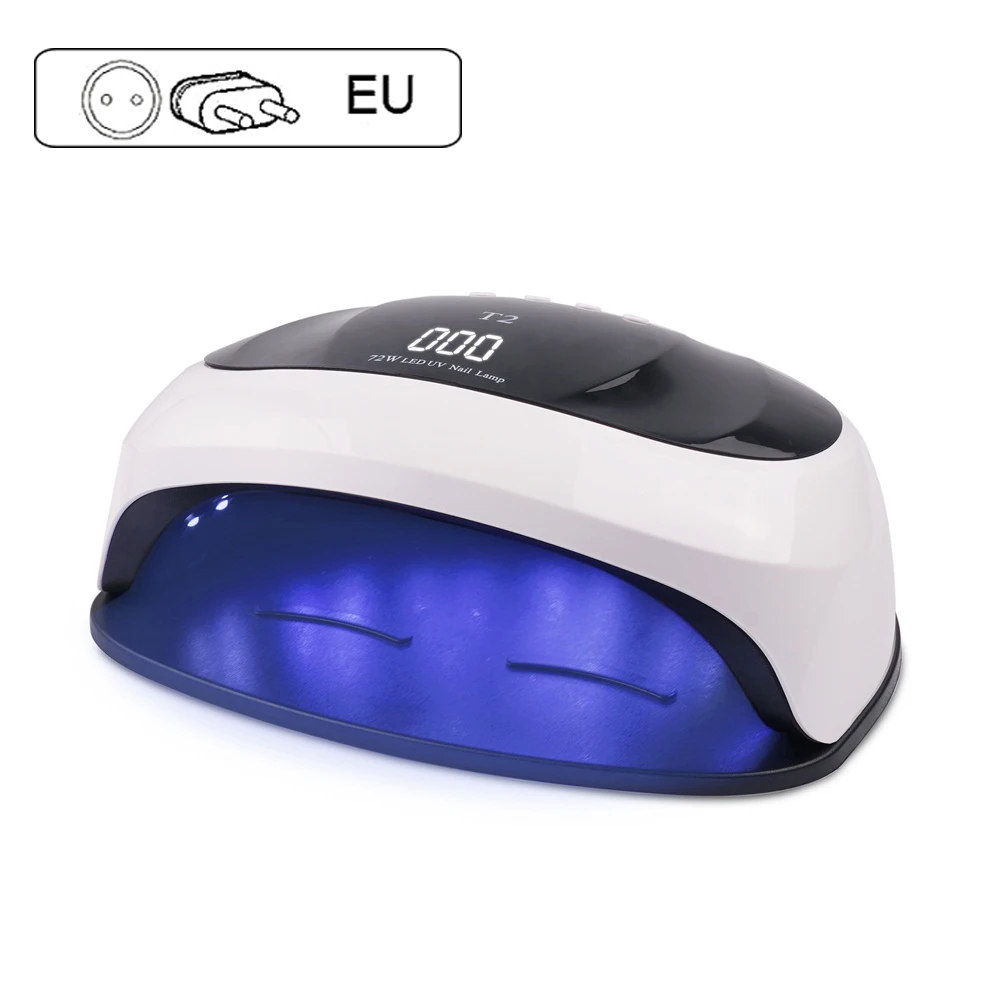 EU Plug Две руки 72 Вт УФ светодиодная лампа для ногтей УФ-лампа для Сушки 36 светодиодов лампа для ногтей для отверждения УФ-гель маникюр, Полировка Ногтей Инструмент - Цвет: EU Plug