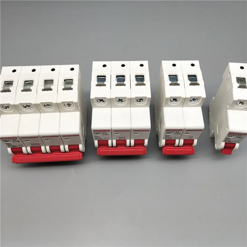 AC220V-400V  Mini Circuit Breaker Cutout Miniature Household Air SwitchDZ47 6A 10A 16A 1P 2P 3P 4P 20A 25A 32A 40A 50A 63A 125A