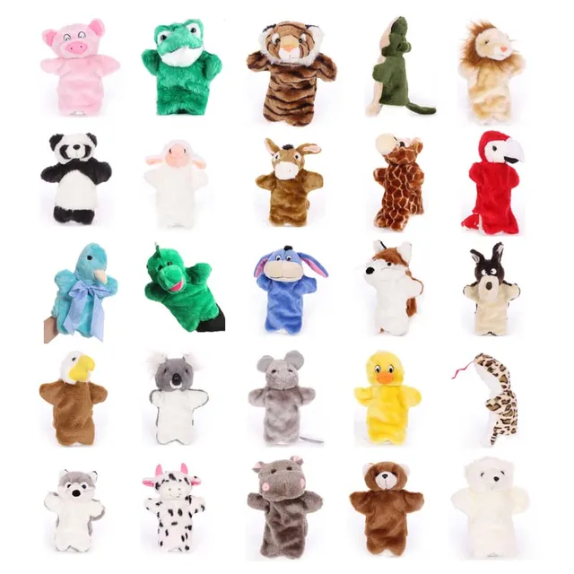 1pcs 25cm Animal Plush Hand Puppet Toys Baby Educational Hand Puppets Animal Plush Doll Hand Toys for Kids Children Gifts 1