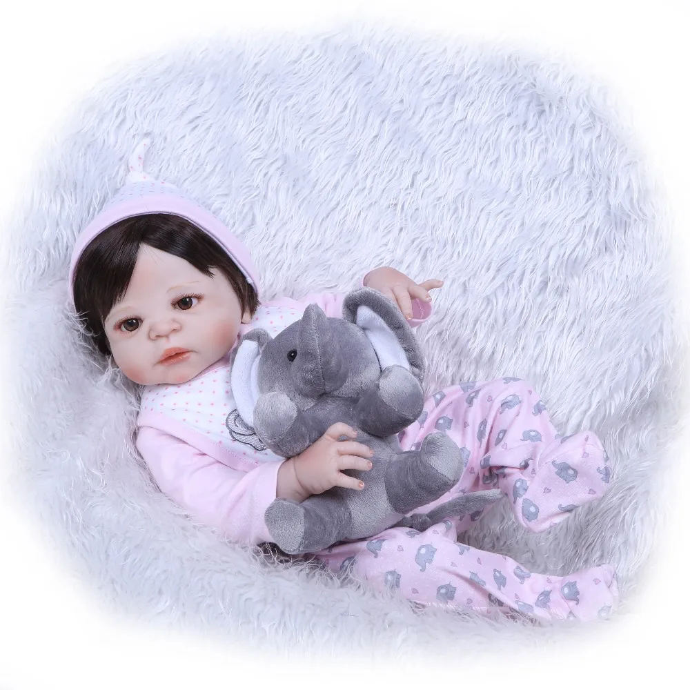 NPK 2" reborn куклы полное тело силиконовые reborn Младенцы парик Реалистичная девушка Bebe живой reborn bonecas дети подарки на день рождения игрушки